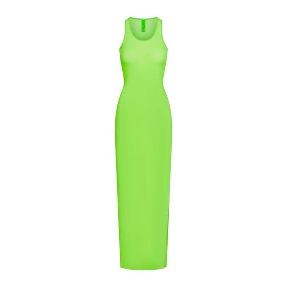 NWT SKIMS mesh cover ups long dress w/ slit - Picture 1 of 7